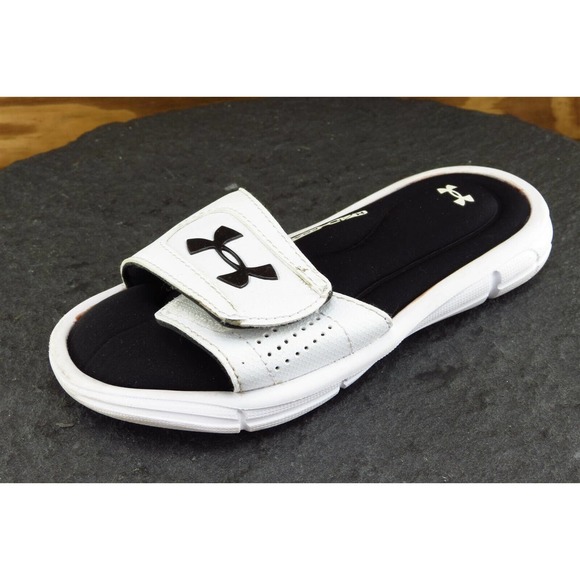Under Armour Toddler Unisex 11 Medium White Slide Synthetic - Picture 1 of 7